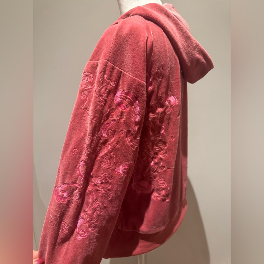 Y2K Pink Embroidered Hoodie